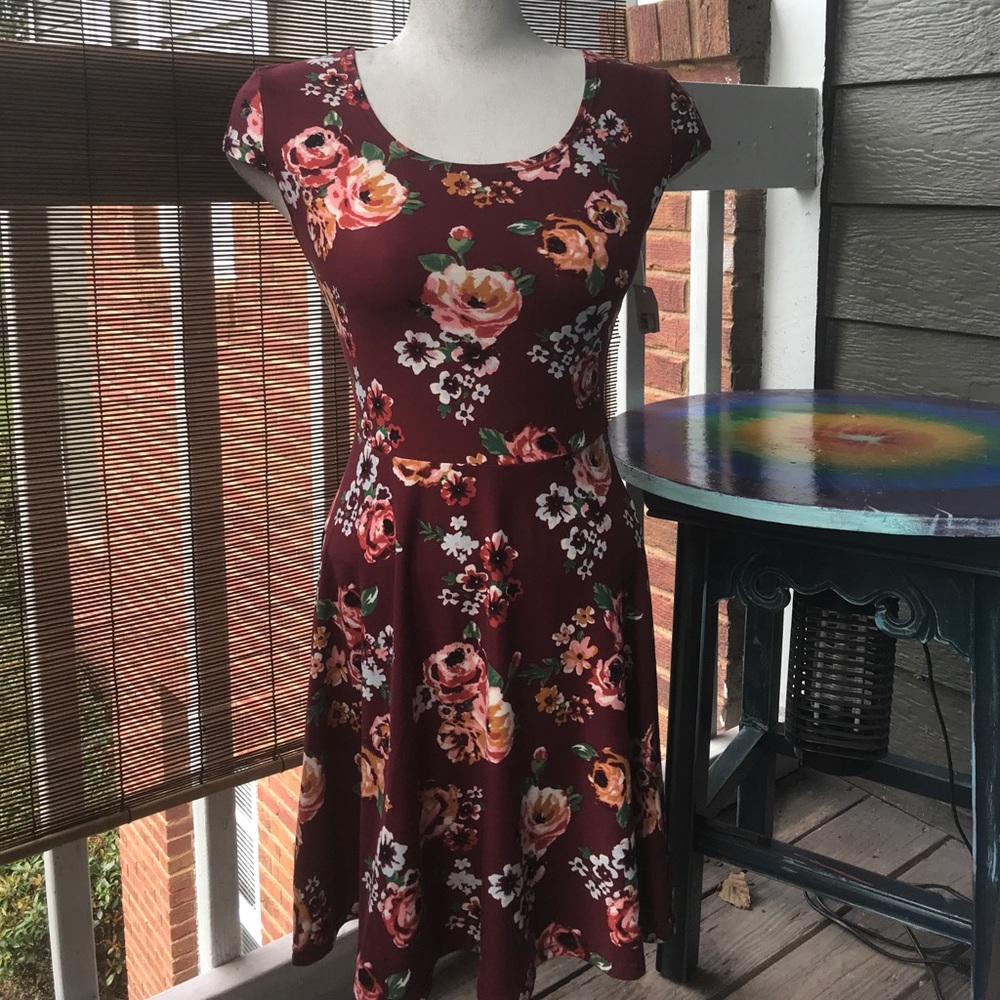 Lady’s Floral Print Dress